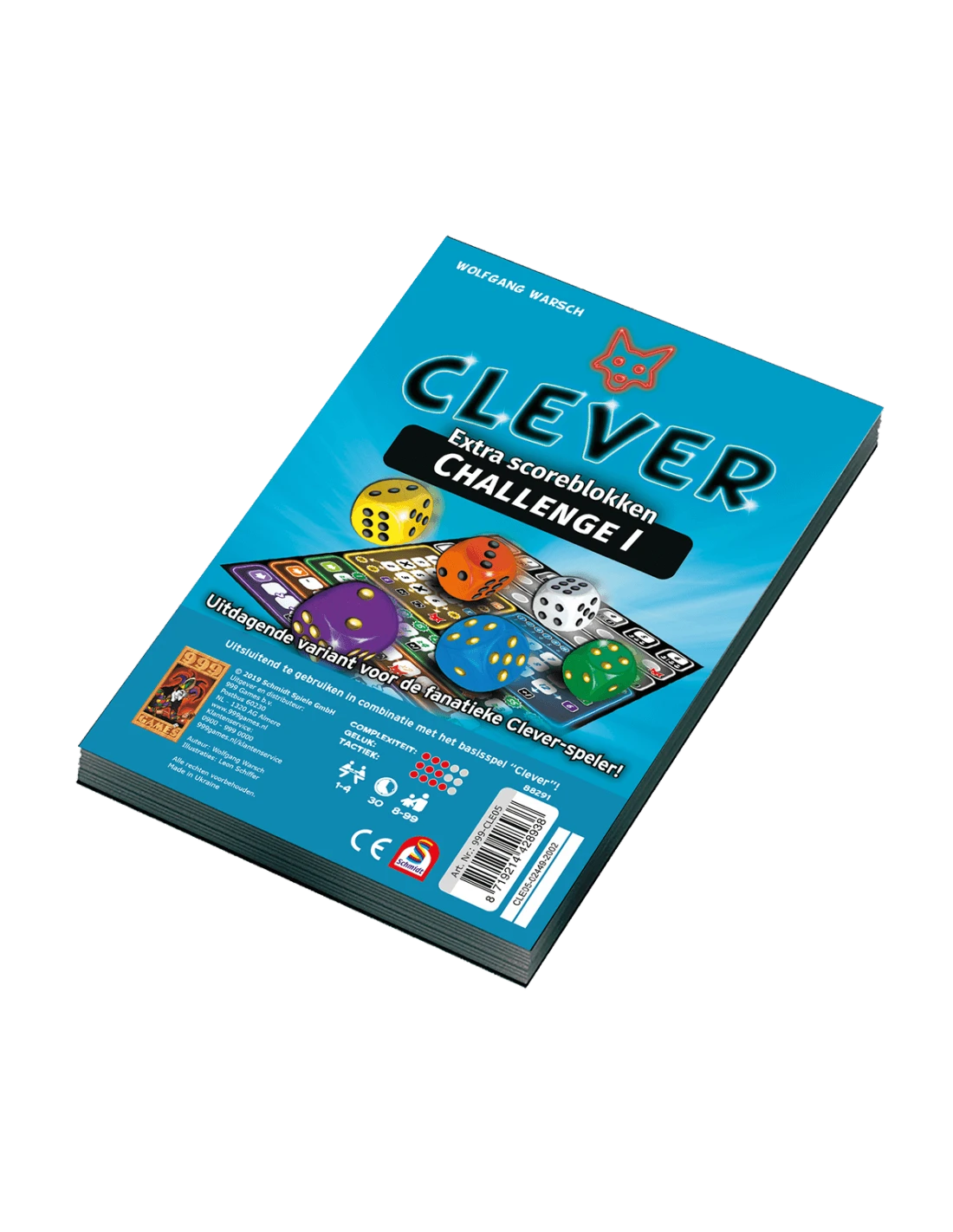 999 Games Clever Challenge Scoreblok (1 Stuks) 3 999 Games Clever Challenge Scoreblok (1 Stuks)